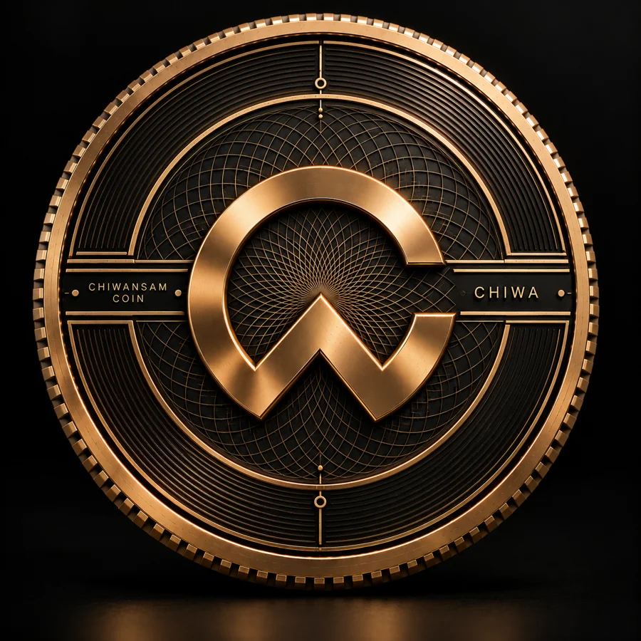 CW紋章を刻んだ金色のChiwansam Coin